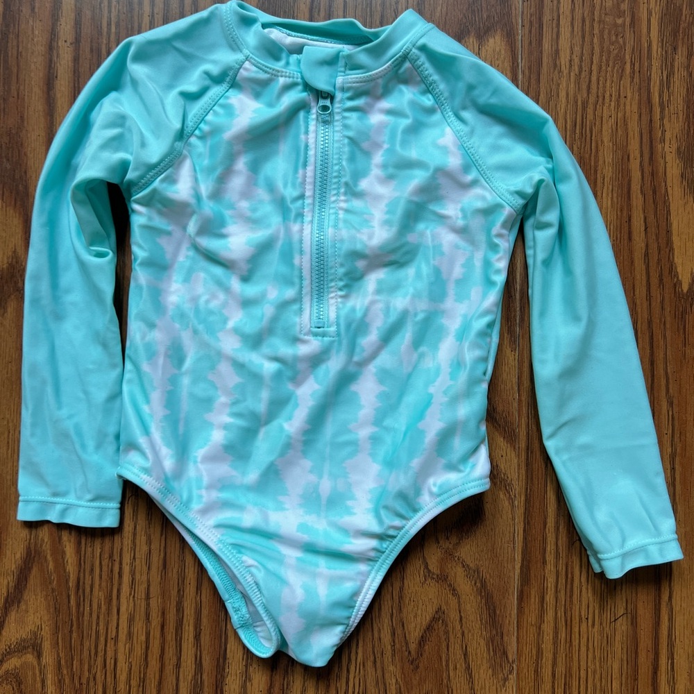 Target Blue and White Rashguard Swimwear